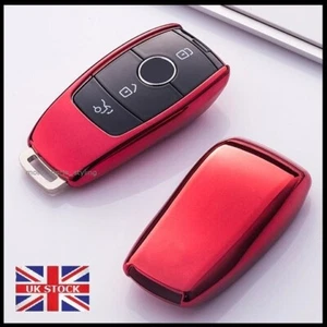 Red Key Fob Cover Case For Mercedes A C E S G Class CLS GLC GLE 2 3 4 Button t71 - Picture 1 of 5