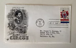 1966 First Day of Issue Salute to the American Circus John Ringling, UNSEALED - Picture 1 of 4