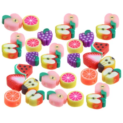 100 PIEZAS Cuentas de Frutas Creativas Cuentas Espaciadoras de Polímero Cuentas Espaciadoras de Arcilla 10MM Foto 1 de 4