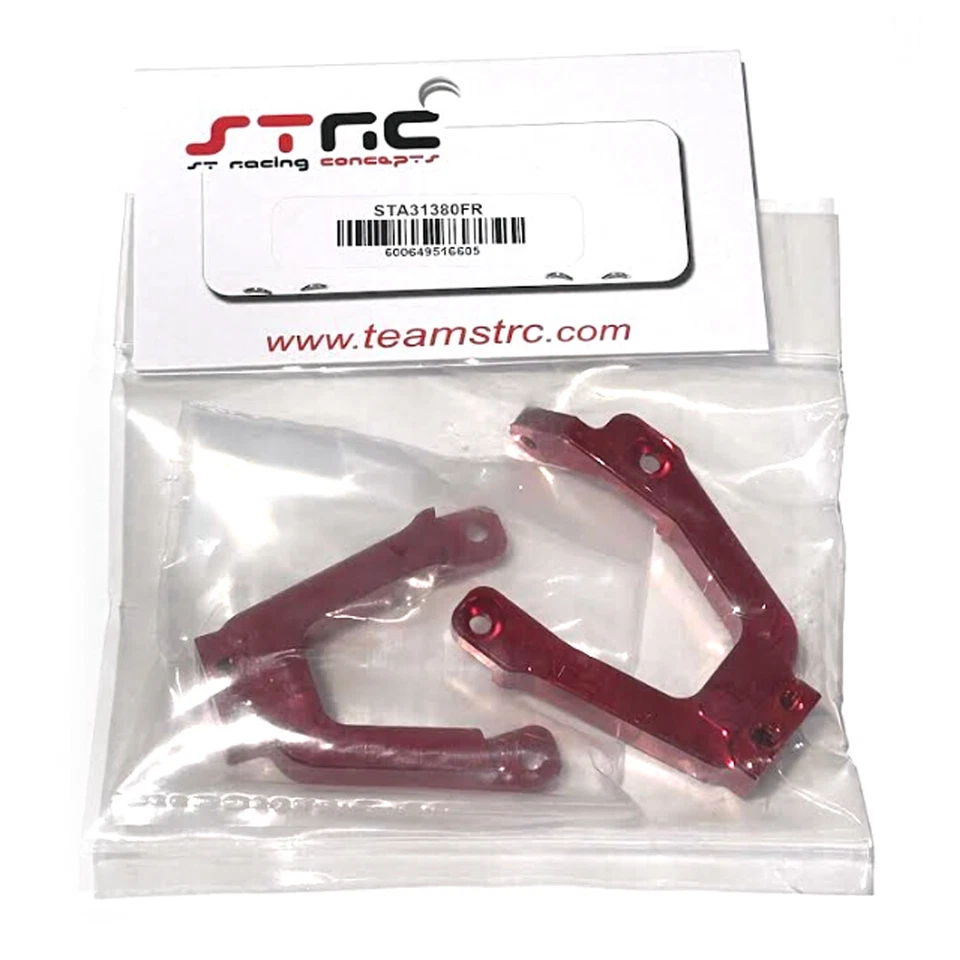 STRC STA31380FR Aluminum HD Front Shock Towers Red for SCX10 II - Image 1 of 1