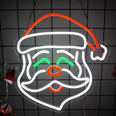 Santa Claus Neon Signs,Dimmable Merry Christmas LED Light Sign for Holiday - Image 1 of 4