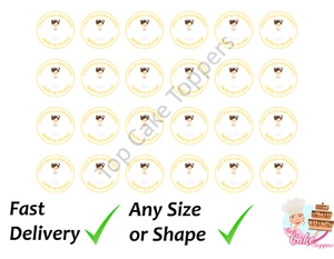 Topper per cupcake commestibili Prima Santa Comunione oro cialda o carta - Foto 1 di 2