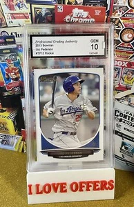 2013 BOWMAN JOC PEDERSON ROOKIE #TP13 RARE PGA 10 GEM MINT C STORE NAME READ - Picture 1 of 5