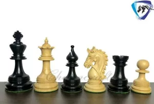 4.4" Ebonywood Staunton Chess Pieces Set HADRIAN Triple weighted Handmade - Picture 1 of 8