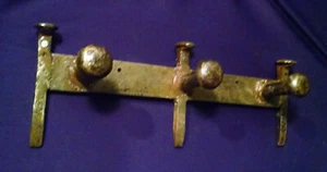Mid Evil Coat Rack 3 Rail Road Spikes 3 Bolts Gothic Man Cave Decor Sold Iron - Picture 1 of 4