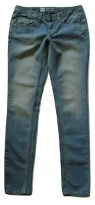 Nuevos Pantalones de mezclilla ajustados Mossino talla 2 elásticos lavado ligero calce 3 cintura media cadera recta - Imagen 1 de 3