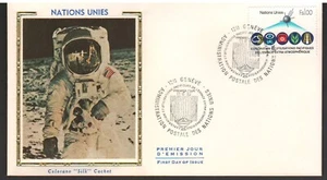 United Nations 1982 FDC Buzz Aldrin Exploration & Peaceful Uses of Outer Space - Picture 1 of 1