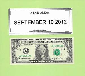 SEPT. 10, 2012 ... 2006 ..UNCIR $1  L 2012 0910 R .. BIRTHDAY NOTE    2012-09-10 - Picture 1 of 1