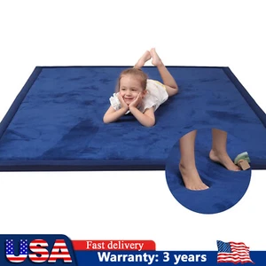 79x71 Memory Foam Area Rug Child Play Mat Women Gym Mat Non Slip Breathable Fitn - Picture 1 of 8