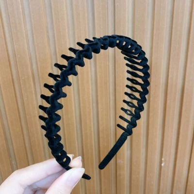 Diadema antideslizante para mujer diadema terciopelo dentado aro peine para cabello prendas para la cabeza # Foto 1 de 4