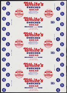 Vintage Brotverpackung WEISS Dayton Ohio und St Louis Missouri neuer alter Bestand - Bild 1 von 2