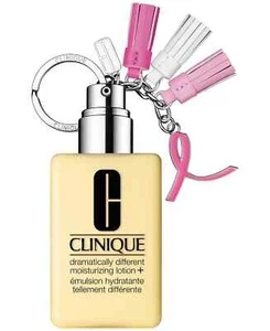 Clinique Dramatically Different Moisturizing Lotion 6.7 oz Breast Cancer Keyring - Picture 1 of 5