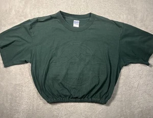 Camiseta para mujer Jurassic Park The Lost World L recortada verde gráfica bordada - Imagen 1 de 10