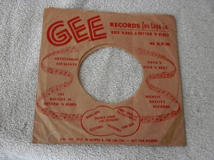 COMPANY SLEEVE~ VINTAGE~ RARE~ GEE RECORDS~ RARE~ NEAR MINT COPY~ - Picture 1 of 1