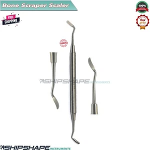 New Bone Scraper Bone Grafting Scaler Double Ended Surgical Dental Instruments - Imagen 1 de 9