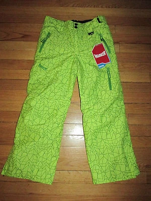 New Marker Size 10 Youth Lime Green Jr. B. Knight Waterproof Snowboard Ski Pants - Image 1 of 4
