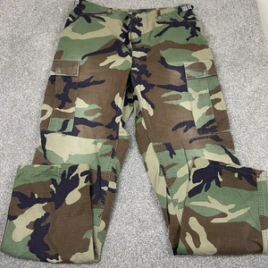 Militärhose Herren 32x31 90s Hose Combat Cargo Woodland Camo Hot Weather - Bild 1 von 12