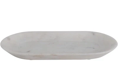 A-9. Marble Tray, 11" L x 5" W x 1" H, White - Image 1 of 4