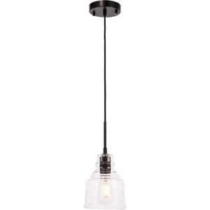 Living District LD6195BK Pierce 1 Light 6 inch Black Pendant Ceiling Light - Picture 1 of 11