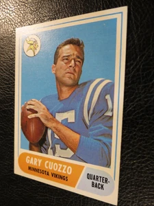 Juego de fútbol americano 1968 Topps #185 Gary Cuozzo, Minnesota Vikings, EX - Imagen 1 de 3