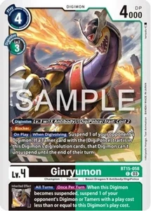 Ginryumon - BT15-058 - C - Exceed Apocalypse #BT15-058 Digimon TCG - Picture 1 of 1