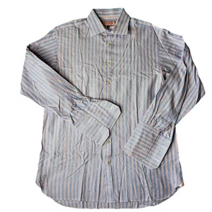 Thomas Pink Hemd 16,5 35 Jermyn Street London blau gestreift French Cuff klassisch - Bild 1 von 10