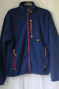 Chaqueta REI Kids XL Vintage Azul Polartec Polar Cremallera Completa - Imagen 1 de 4