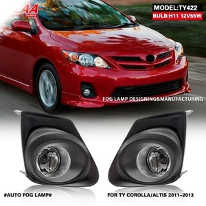 Halogen Fog Light Bumper Frame Cover Daytime Running Light For Toyota Corolla - Picture 1 of 8