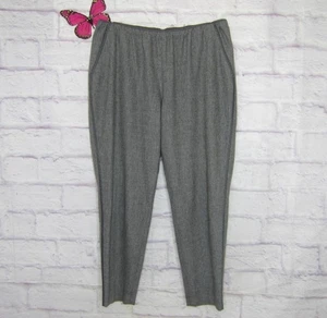 Pantalón Lafayette 148 Talla XL Lana Mezcla Cachemira Gris Pull On $598 - Imagen 1 de 8