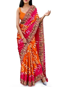 Women's Zari Weaving Heavy Jacquard Border pure Art Silk Saree With Blouse Piece - Picture 1 of 4