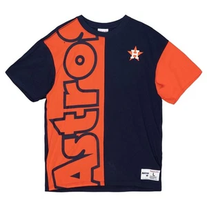 Mitchell & Ness Orange MLB Houston Astros Play By Play 2.0 S/S T-Shirt - S - Picture 1 of 3