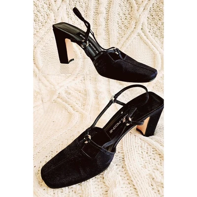 De Colección Tacones Evan Picone D'Orsay Azul Marino Metálico Brillo Suela de Cuero 7.5 M Foto 1 de 4