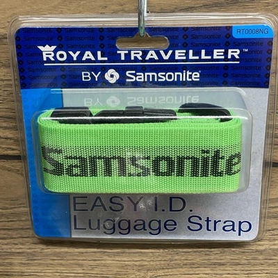 Samsonite Easy I.D. Neon Green Luggage Strap Model RT0008NG, NEW - Image 1 of 2