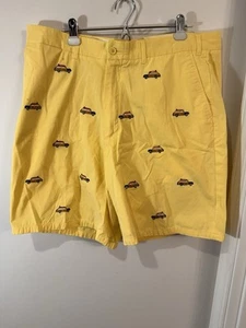 Castaway Nantucket Island Herren bestickte Autos Shorts Baumwolle gelb Gr. 40 - Bild 1 von 8
