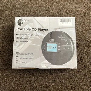 Lettore CD Portatile Bluetooth Ricaricabile 2000Mah Batteria Antiskip LCD FM Radio - Foto 1 di 7