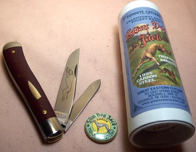 2024~TIDIOUTE~GEC~COMO NUEVO SIN USAR~CUCHILLO GATO GRANATE PIERNA DE PERRO DELGADO 488224 con ORIG. TUBO Foto 1 de 4