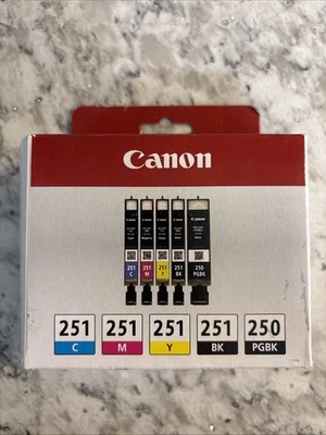Подлинный Canon 6497B013AA PGBK PGI-250/CLI-251BK, CLI-251Y, CLI-251M, CLI-251C - Изображение 1 из 3