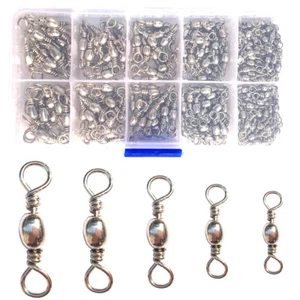 50pc Ball Bearing Fishing Swivel Fishing Barrel Rolling Fishing Swivel Connector - Picture 1 of 7