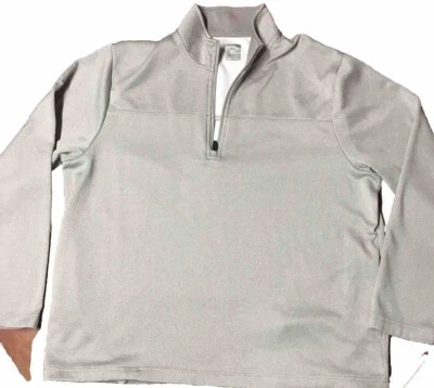 Chaqueta Pullover Hombre Plateada Callaway Manga Larga 1/4 Cremallera Talla Mediana Gris Sólido Foto 1 de 4