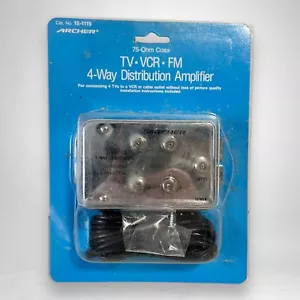 RadioShack Archer 15-1119 4-Way Output Coax Cable Distribution Amplifier New - Picture 1 of 2