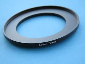 55mm to 77mm Step Up Step-Up Ring Camera Lens Filter Adapter Ring 55mm-77mm - Picture 1 of 2