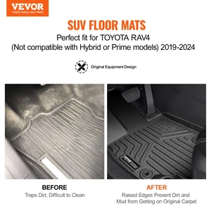 Custom-Fit Automotive Floor Mats for Toyota RAV4 (2019-2024) | Non-Hybrid & Non- - Picture 1 of 10