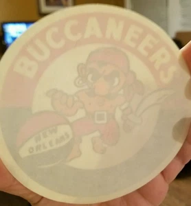 Vintage 1968 New Orleans Buccaneers ABA Window 4" Basketball Sticker Original - Picture 1 of 2