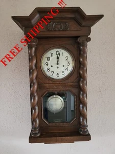 Antique German Junghans 104 years old Westminster chime massive  clock ( 0580 ) - Picture 1 of 21