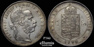 HUNGRÍA, Francisco José I, 1 florín 1879, XF+ - Imagen 1 de 4