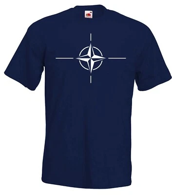 T-shirt uomo Youth Designz stampa logo NATO pace Europa cazzo Putin Ucraina USA - Immagine 1 di 3