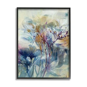 Stupell Industries Blooming Floral Blossoms Layered Botanical Outline Paintin... - Picture 1 of 8