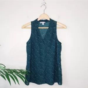 Banana Republic Factory | Green Leopard Tank Top, size small petite SP - Picture 1 of 4