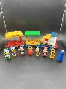 Vintage Disney Railway Train Set -8 Figures Mickey, Minnie And Sesame Street. - Picture 1 of 5