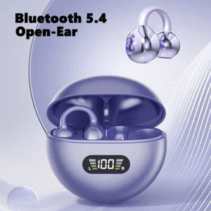 Bluetooth 5.3 Headphones Ear Clip Earbuds Earphones For iPhone 16 15 14 Android - Picture 1 of 28